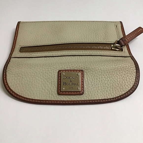 Dooney & Bourke Pebble Grain Leather Continental Clutch Wallet Oyster Color - Picture 7 of 15